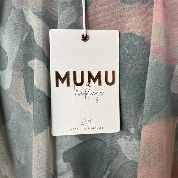 Show Me Your Mumu Jess Green Floral Ruffle Wrap Midi Dress XS - Picture 10 of 13